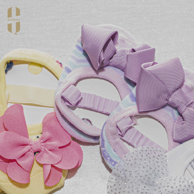 Baby children cotton abllerina socks with flower and bowknot applique