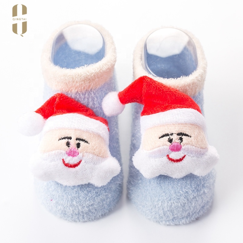 High quality anti slip sole 3d funny toddler baby christmas socks