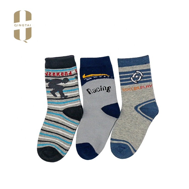 Custom korean style heated fancy 100% cotton kids winter socks