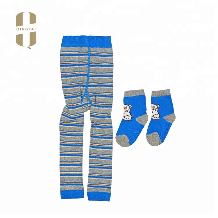 Wholesale custom high quality cute warm organic cotton baby kids leggings