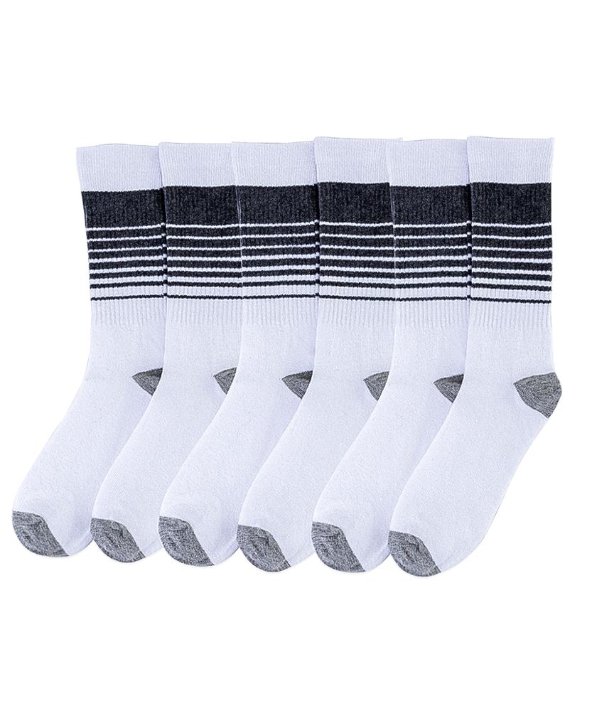 QINGTAI custom cotton crew sport sock white and black mens socks