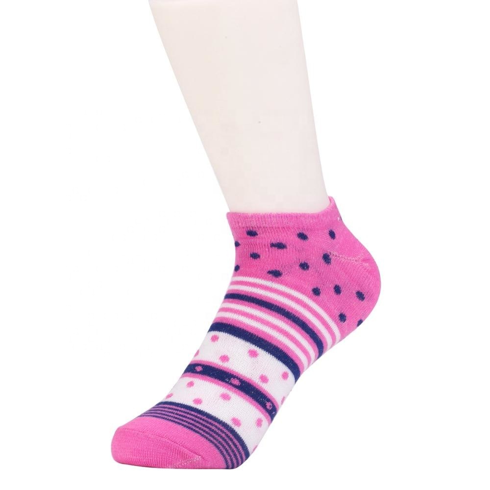 Export custom size 100% Cotton Women colorful ankle socks