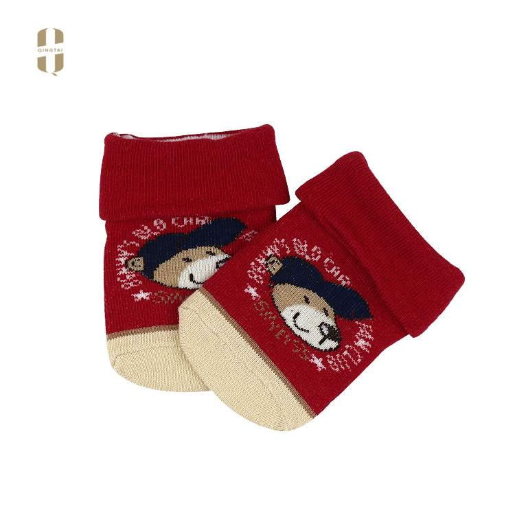 Wholesale custom cute 3d cartoon children christmas baby cotton socks
