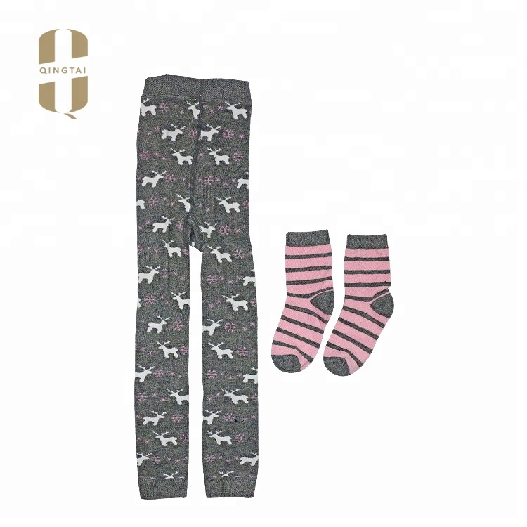 New arrival hot sale fancy fashion knitted cotton baby legging
