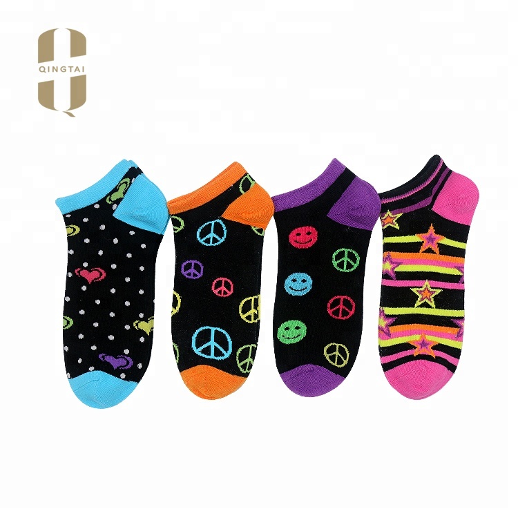 Export funny fashion invisible cotton ankle socks for men