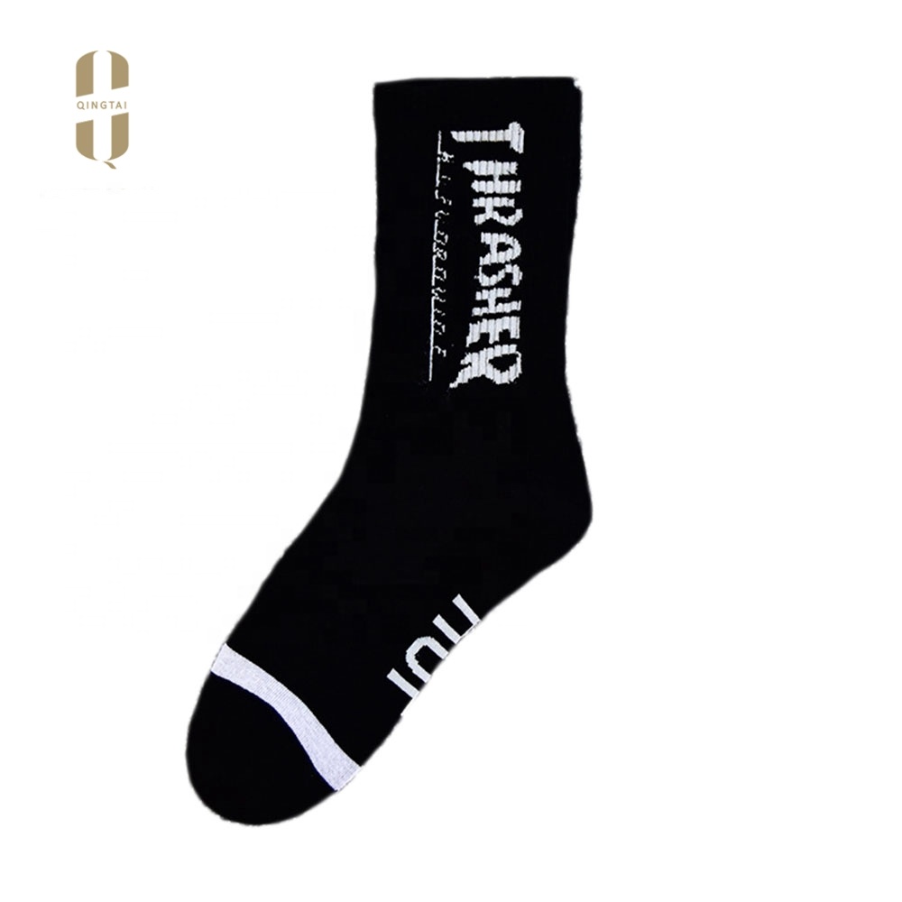 Custom Funky Argyle Socks Cosy Comed Cotton Calcetines Largos Hombre Men Dress Black Socks
