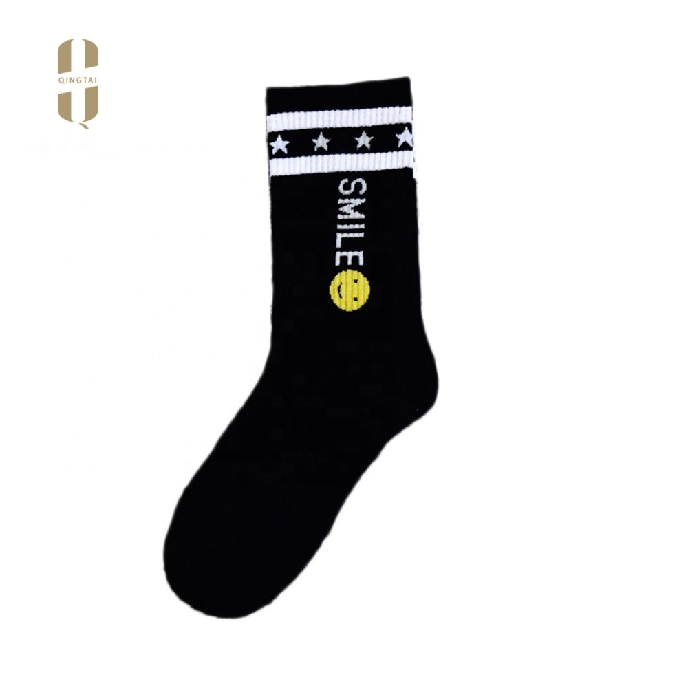 Make your own funny smile face letter fashion men street cotton socks
