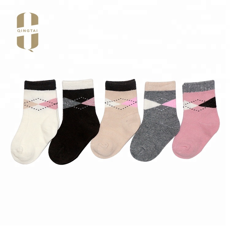 Wholesale custom low MOQ baby 100% organic cotton socks for boys girls