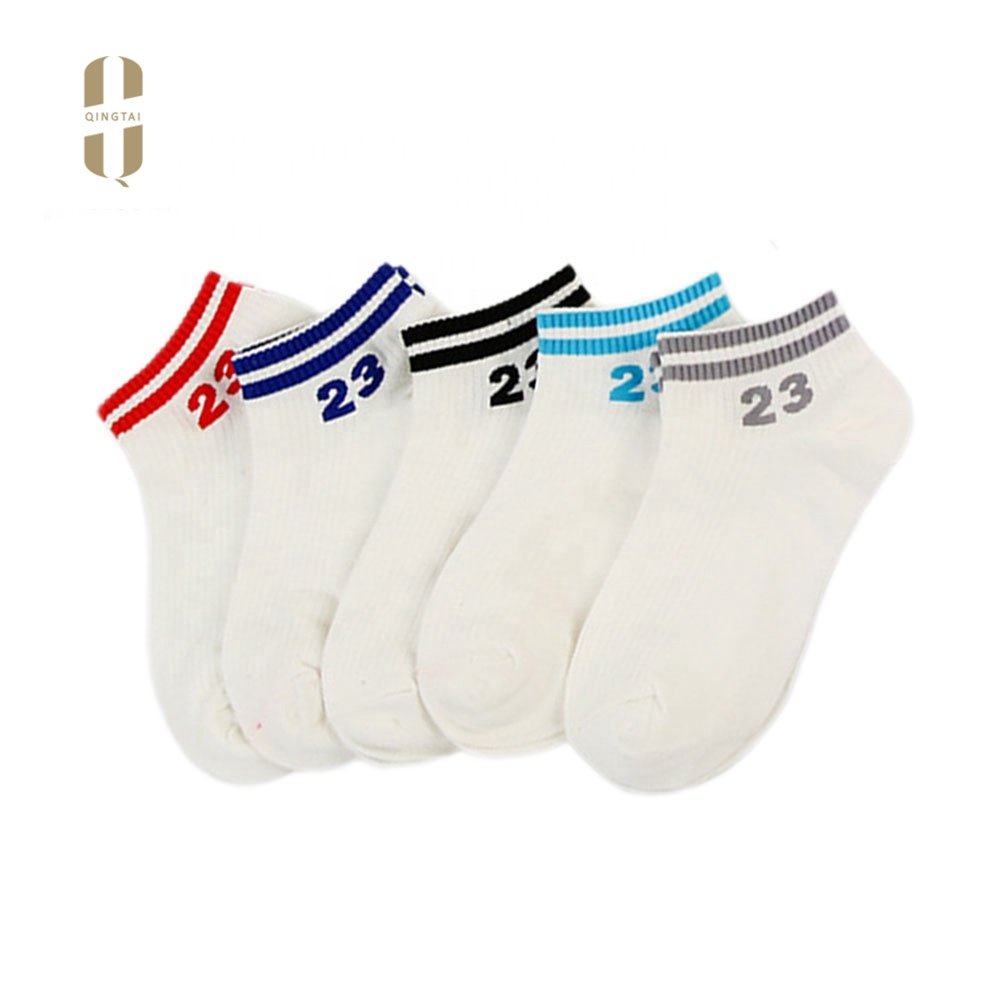 Custom women socks low cut stripe short ankle invisible cotton socks