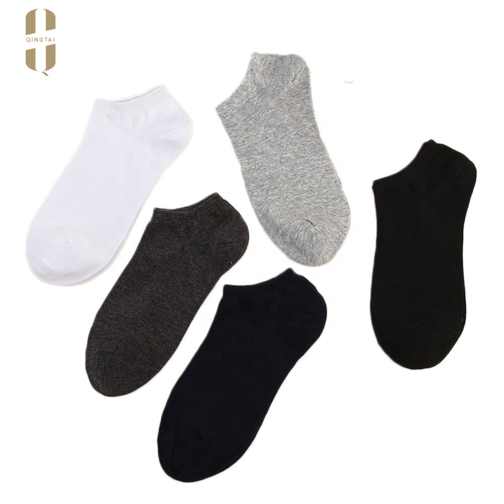 Factory custom men's cotton white ankle sport badminton socks