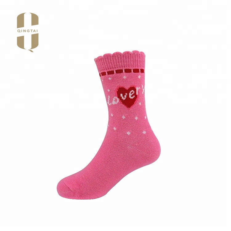 OEM service cheap custom logo cartoon cute teen kid tube sock