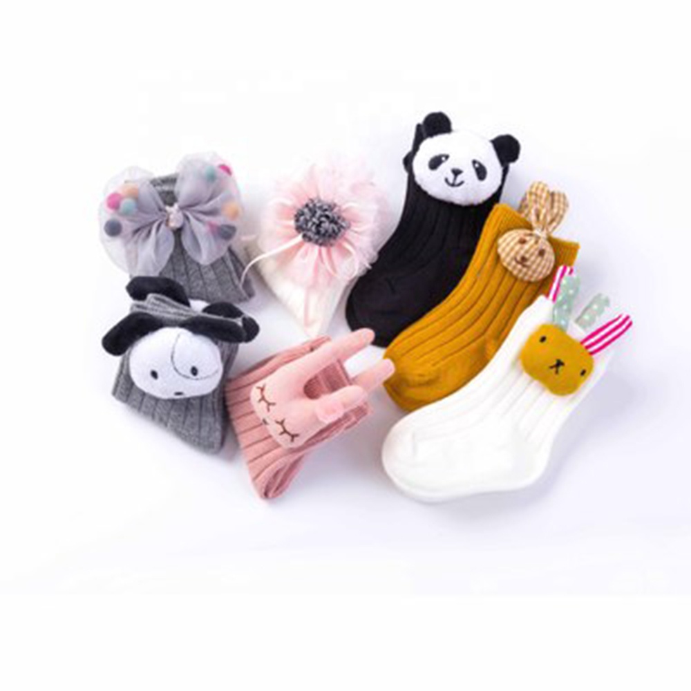 Hot selling all cotton cheap cute lace animal 3d cartoon baby socks