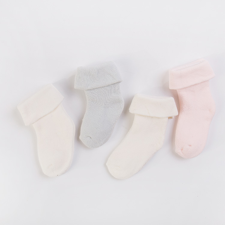 Custom sport knitted plain white colorful boys long baby socks
