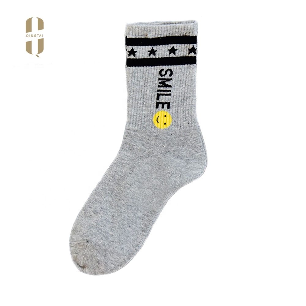 Make your own funny smile face letter fashion men street cotton socks