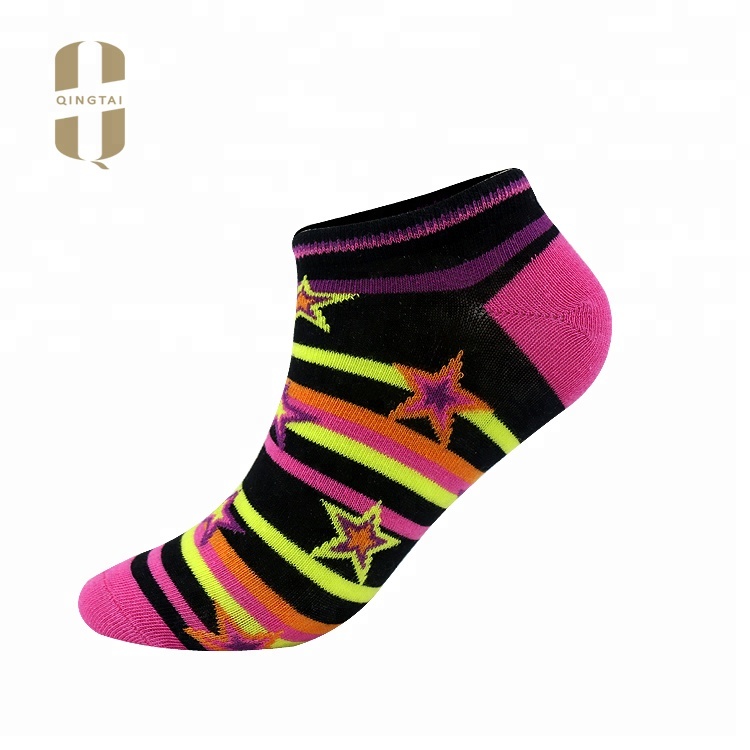 Export funny fashion invisible cotton ankle socks for men
