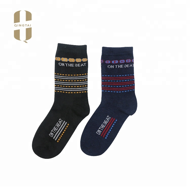 Wholesale OEM service colorful cotton kids boys school child socks