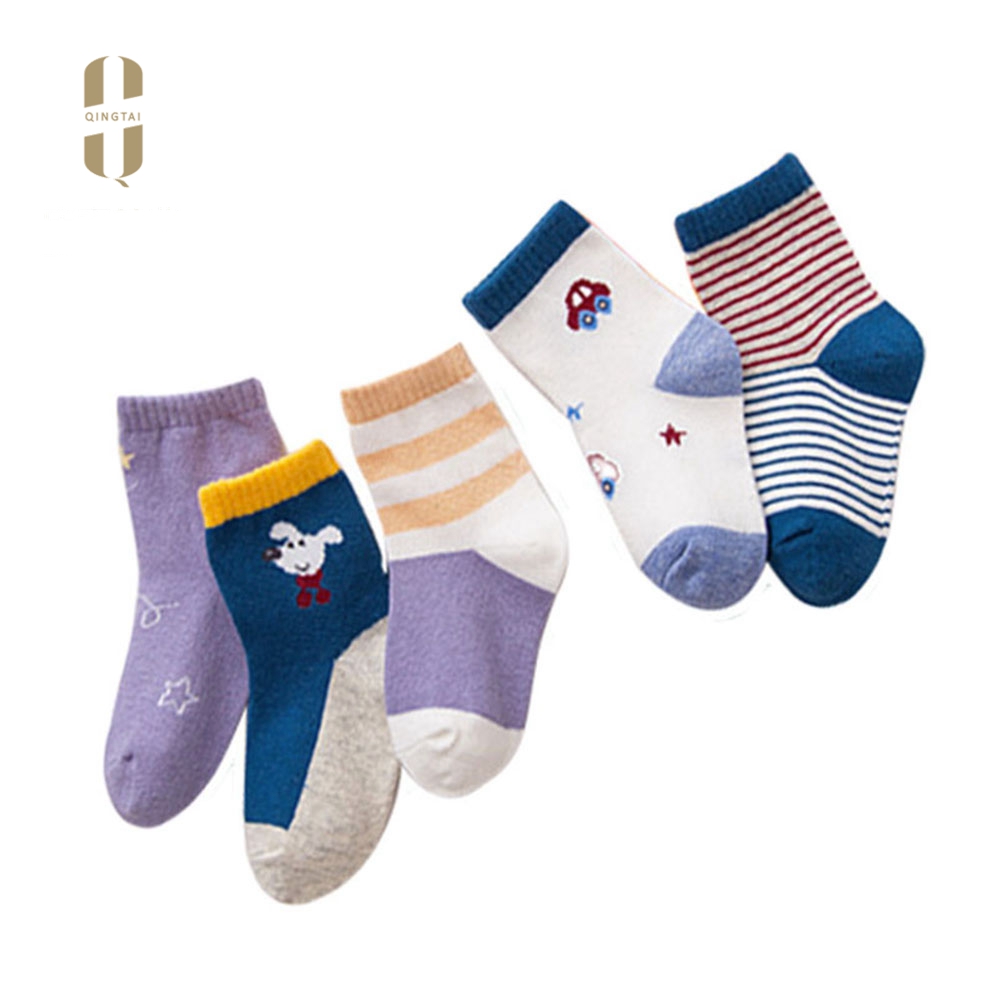 Custom novelty comfortable winter kids cute all cotton korean socks