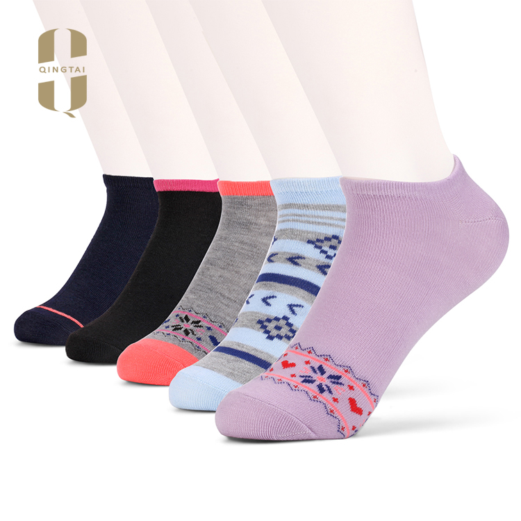 Custom OEM cute hot teen girls ankle socks women invisible boat socks