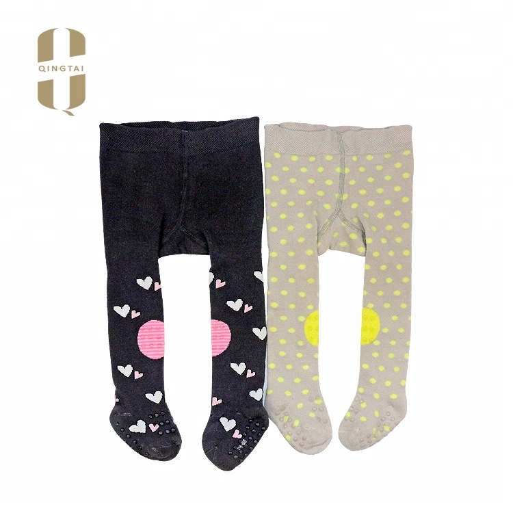 Custom made cheap anti slip baby cotton pantyhose tights