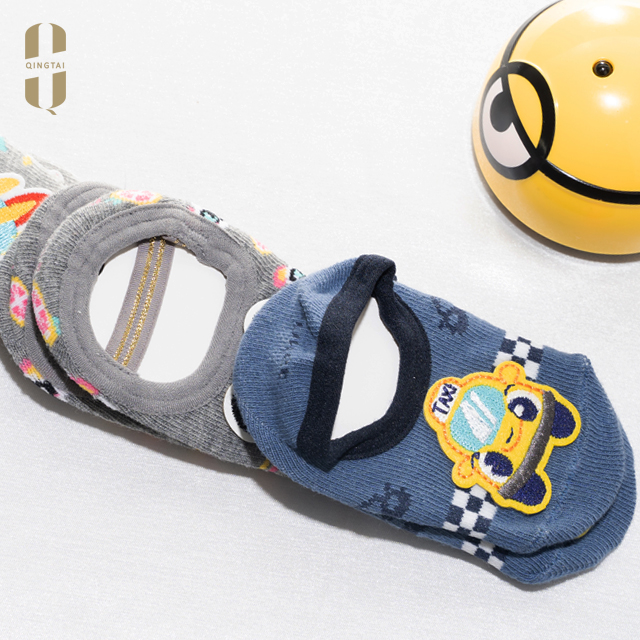 Baby children cotton Ballerina socks with cartoon animal applique