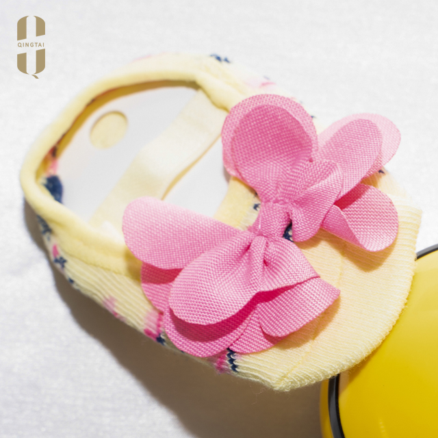 Baby children cotton abllerina socks with flower and bowknot applique