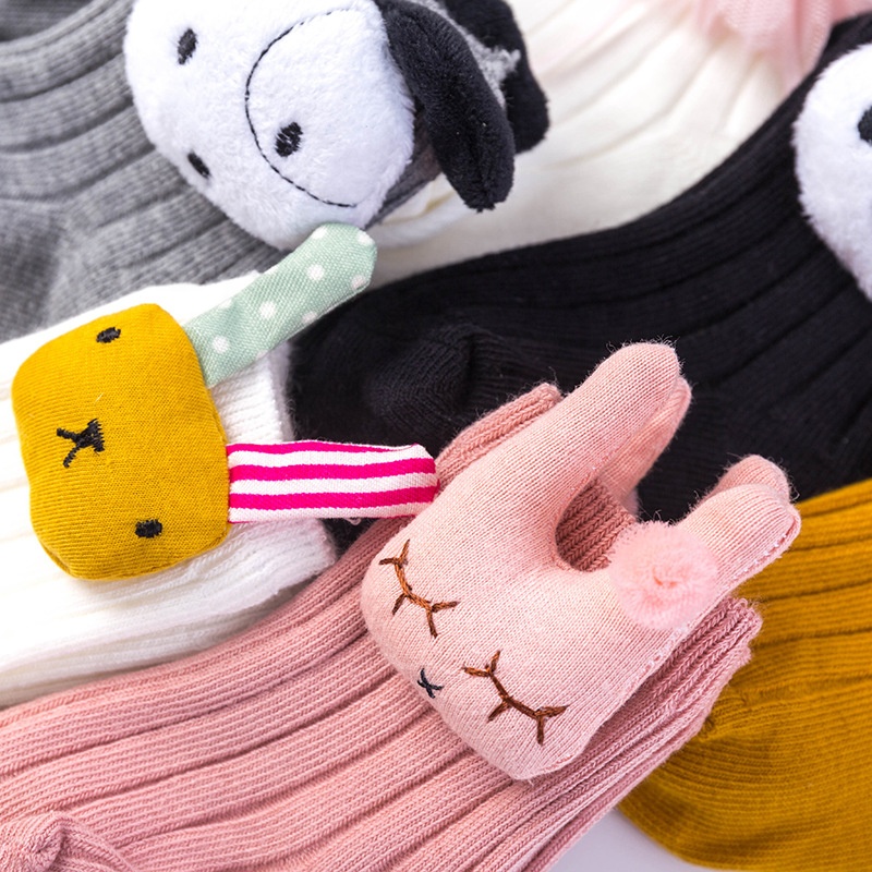 High quality cheap fashion custom baby cartoon 3d animal knitted socks