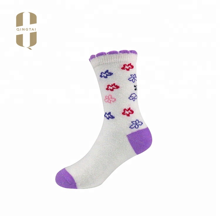OEM service cheap custom logo cartoon cute teen kid tube sock