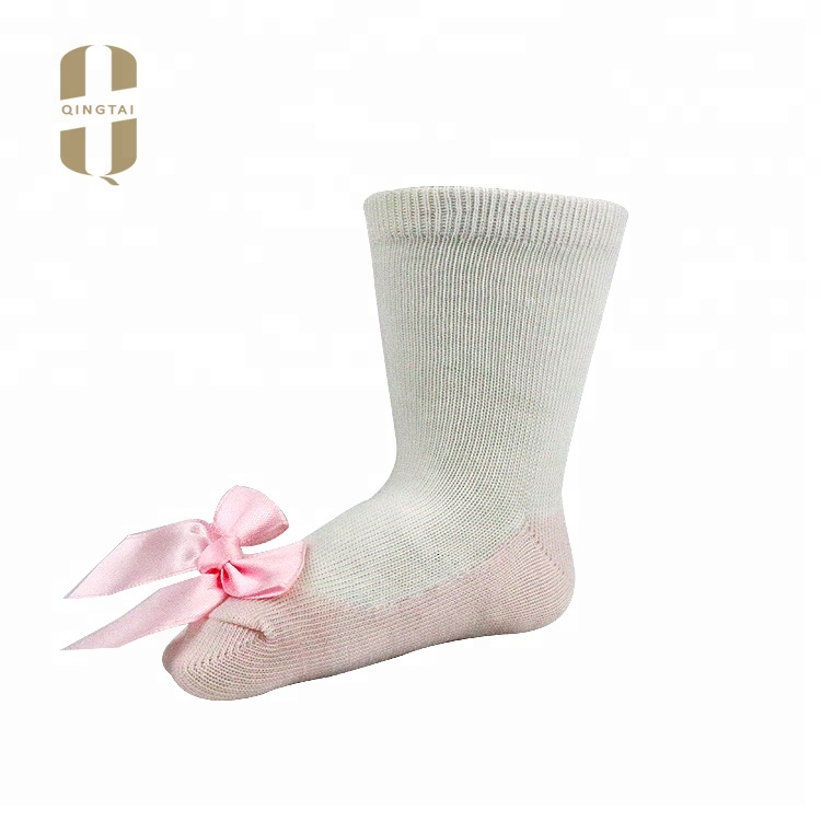 Cheap price white black solid color cotton kids lace baby socks