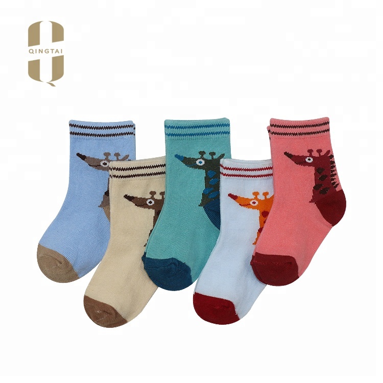 New born antibacterial organic cotton breathable cartoon tube socks