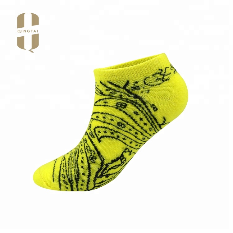 Bulk custom girls fashionable cute funny cotton ankle socks
