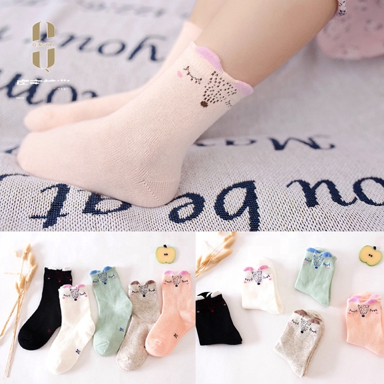 China manufacturer soft touch mid-calf length all cotton baby kid sock