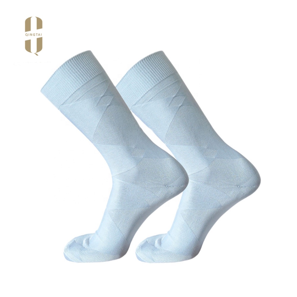 Chinese white business dress knee high mens sheer white nylon socks