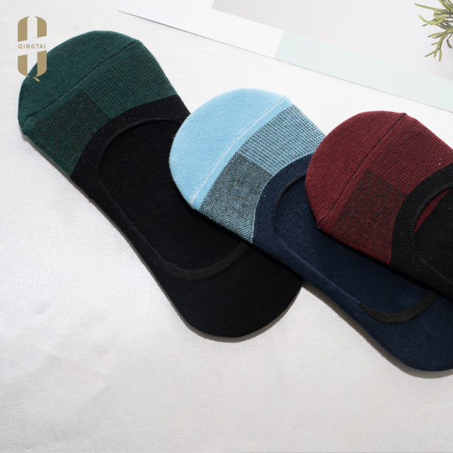 Men classic soft cotton multi footlet liner invisible socks