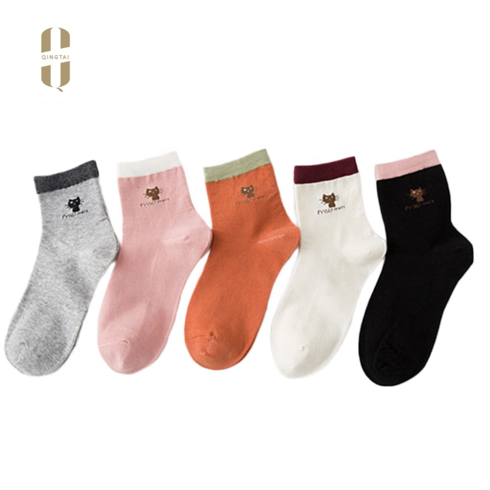 High quality cotton 3d funny teen girls cartoon woman tube sock
