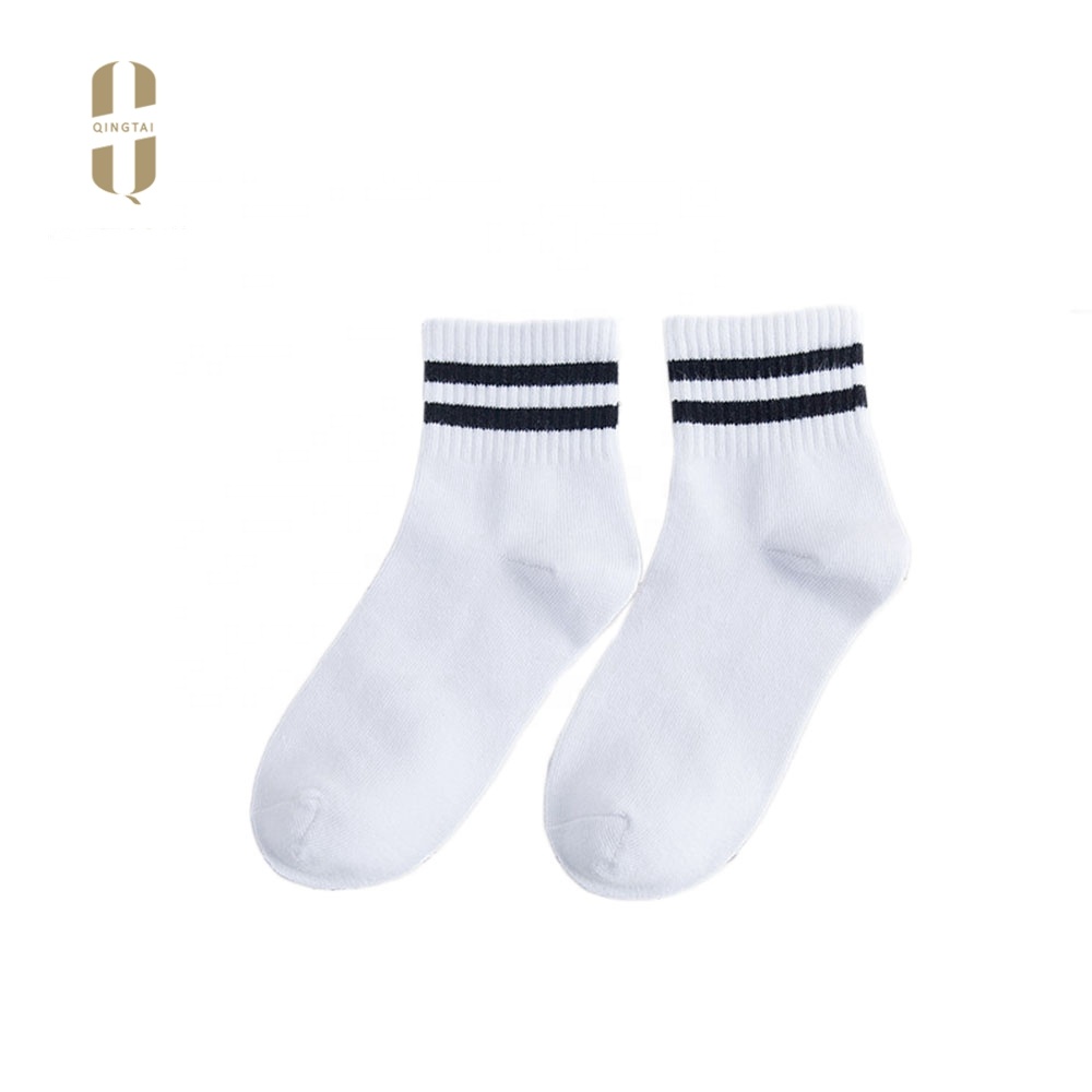 Wholesale custom manufacturer white young girl school woman lady sock