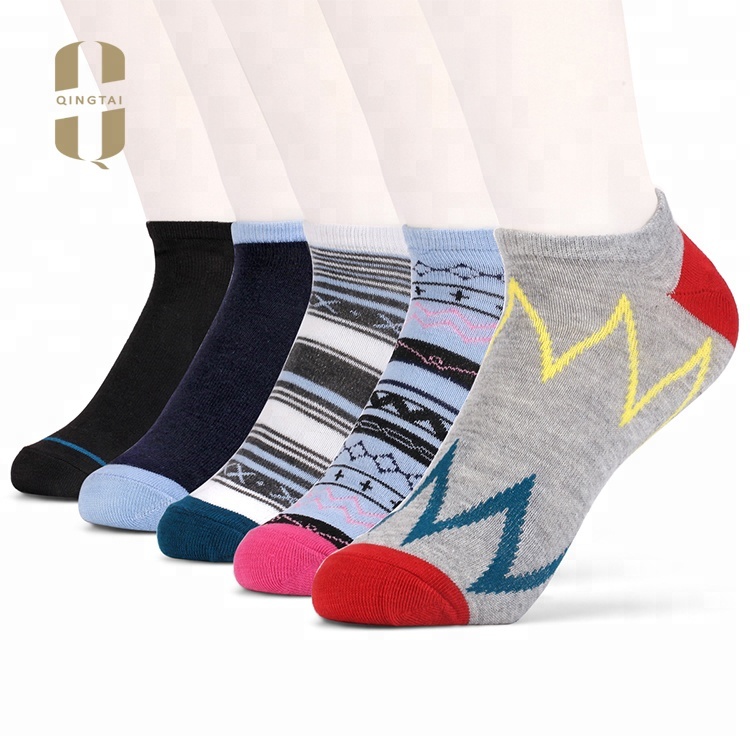 QINGTAI Bulk wholesale breathable cotton teenage ankle women socks