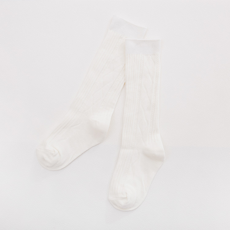 High quality happy fashion kid sknee high stocking baby socks