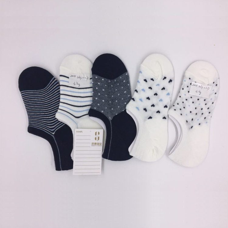 QINGTAI Wholesale custom cotton women low cut no show socks