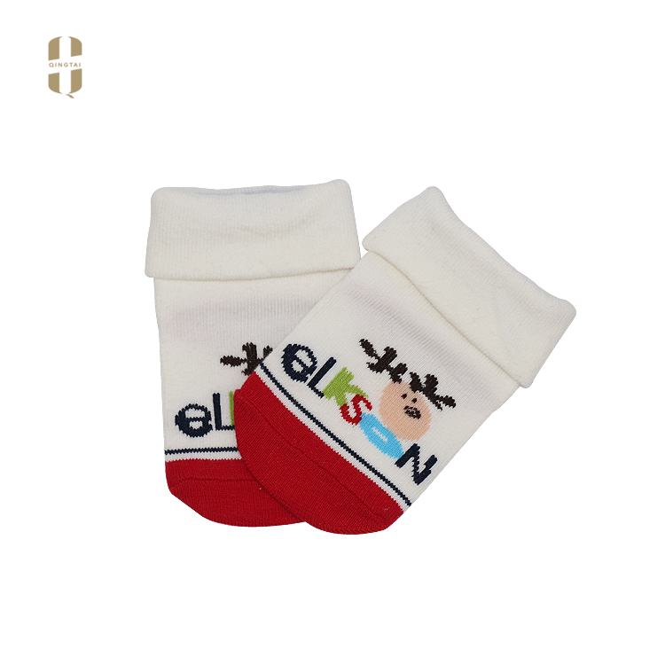 Wholesale custom cute 3d cartoon children christmas baby cotton socks