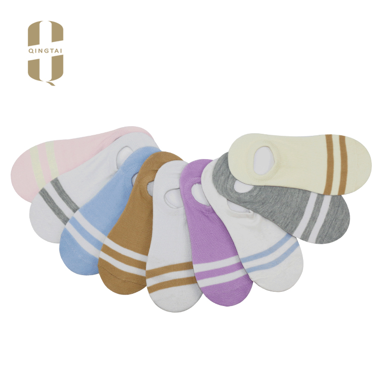 Wholesale custom logo no show 100% cotton low cut socks