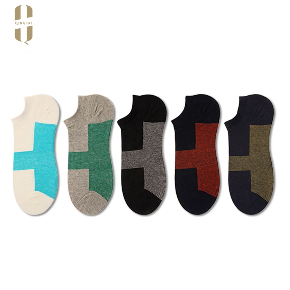 Custom colorful crazy fashion young man cozy boat socks