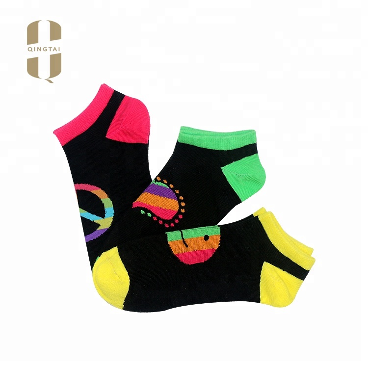 Export funny fashionable invisible cotton ankle men socks
