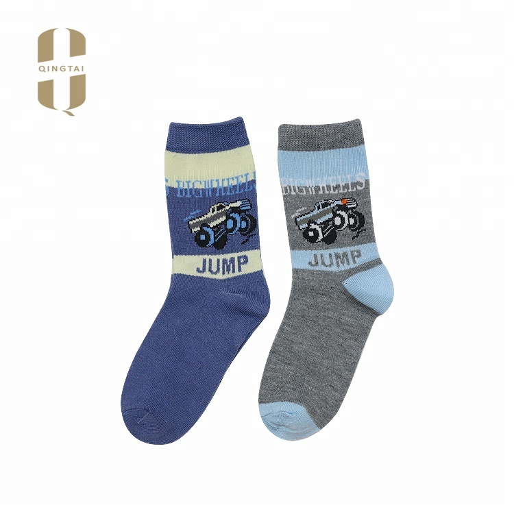 Wholesale OEM service colorful cotton kids boys school child socks