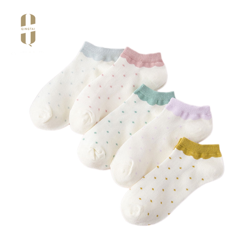 Wholesale high quality popular half terry custo woman man boat socks