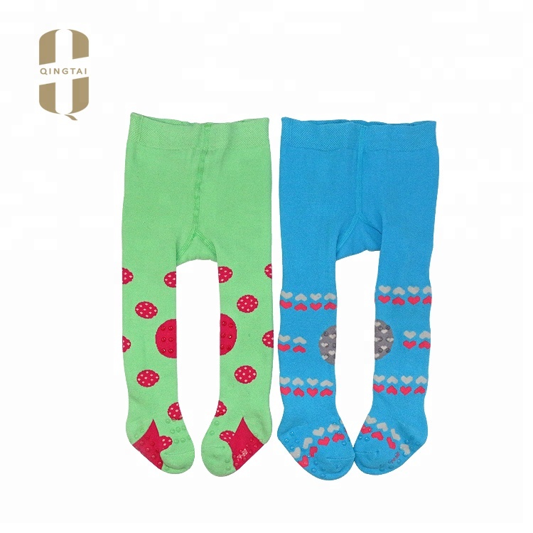 Custom made cheap anti slip baby cotton pantyhose tights