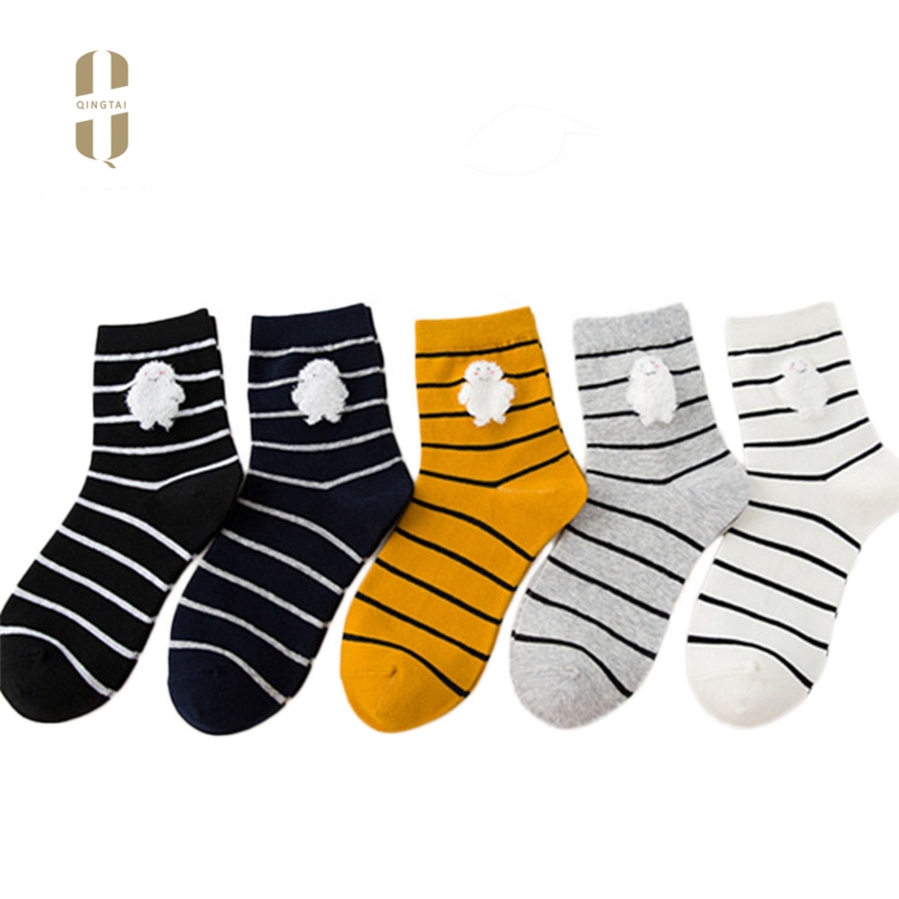 Wholesale custom animal 3d cartoon young teen girls woman cotton sock