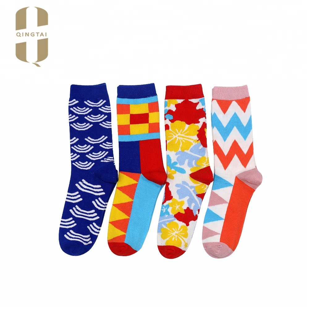 Wholesale unisex colorful art tube socks women funky happy socks