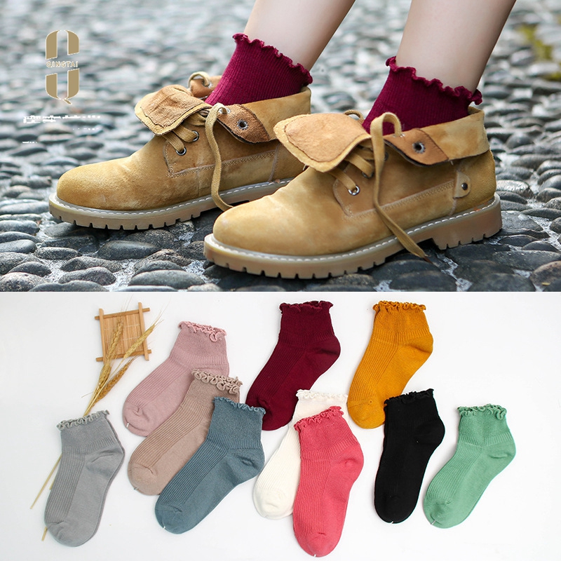 Wholesale high quality solid color daily 100% bamboo women socks