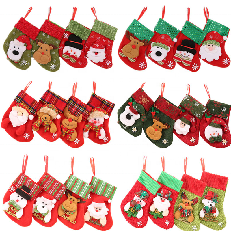 Bulk wholesale decoration snowman light up box gift christmas socks