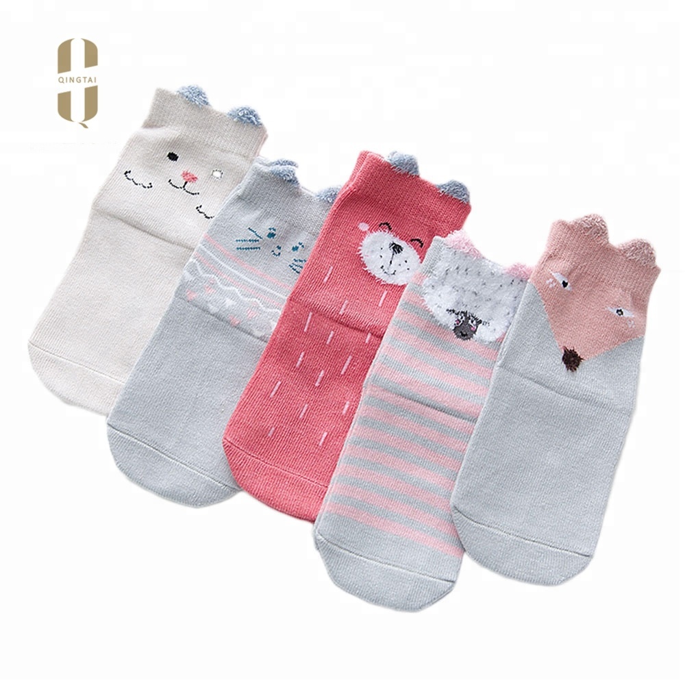 Wholesale eco-friendly cartoon pattern children cotton foot tube socks